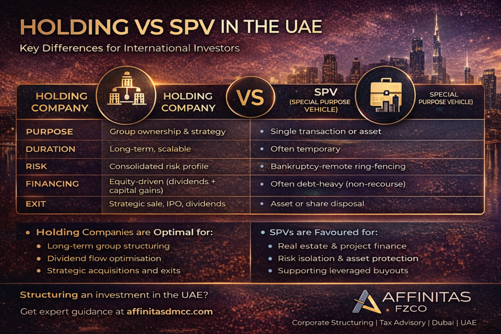 Holding vs SPV in the UAE