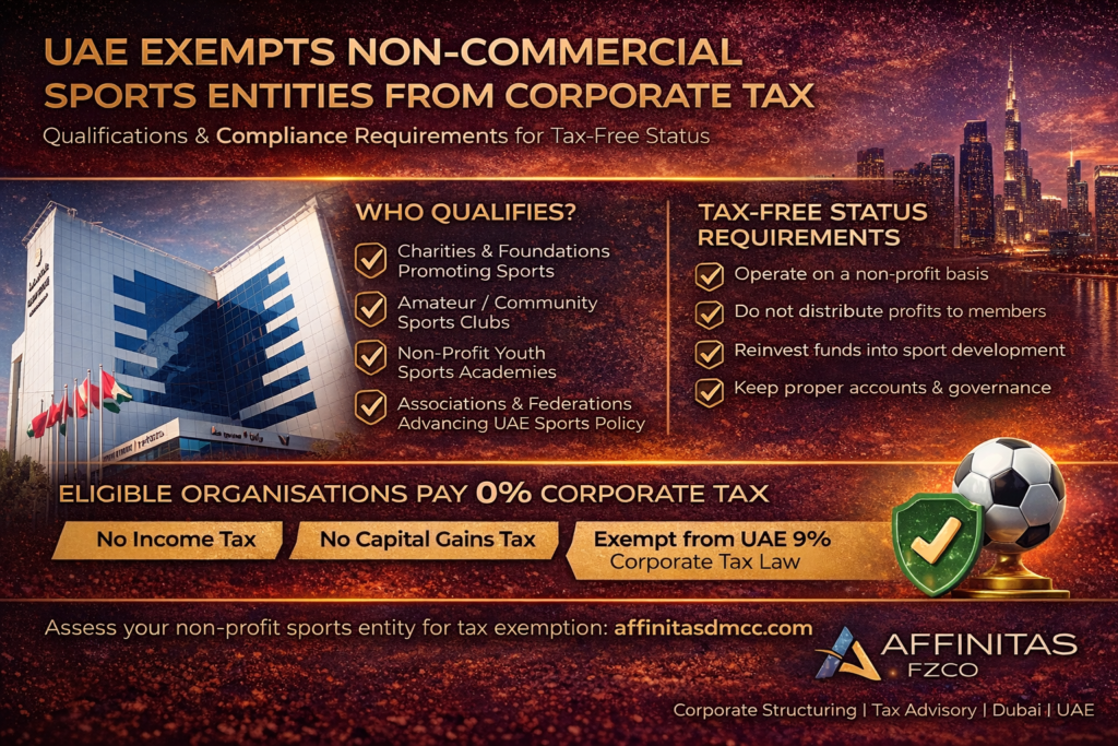 UAE Exempts Non-Commercial Sports Entities from Corporate Tax